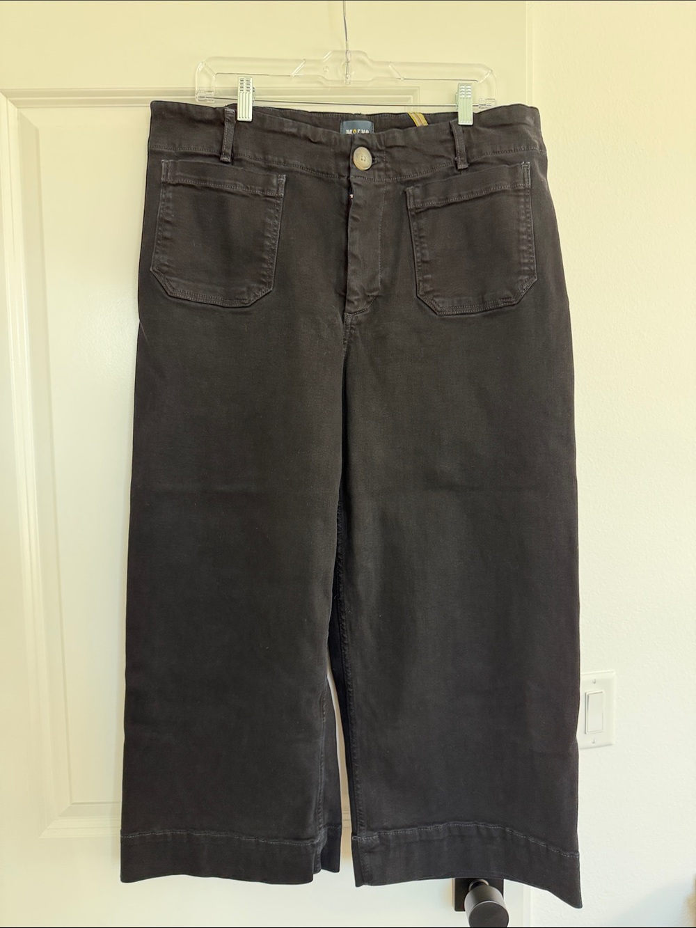 Anthropologie Wide-Leg Flare Jeans in Black